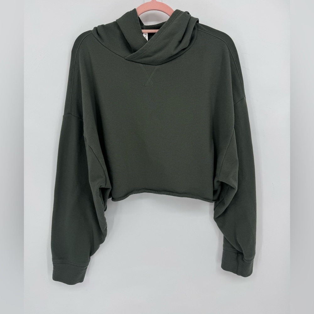 Fabletics Forest Green Cropped Sweatshirt